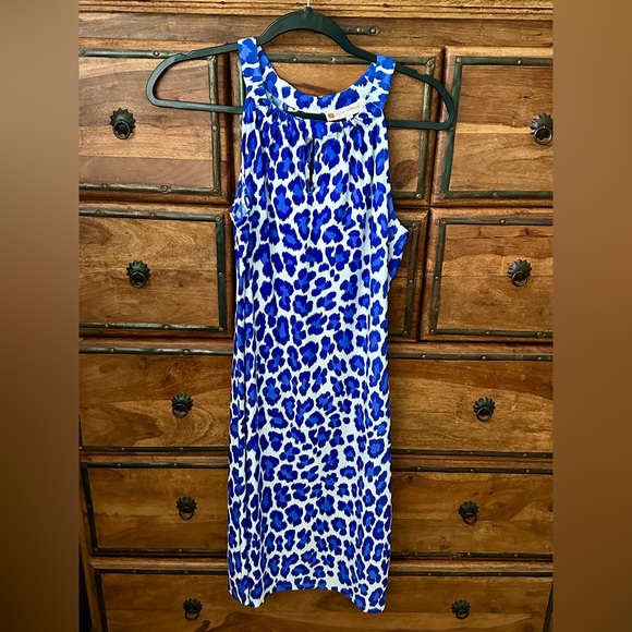 Jude Connally Vibrant Blue and White Leopard Patterned Dress • MeeeWOW • NWOT - Picture 5 of 9